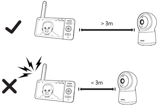 VTech - RM5754HD - To avoid causing high-pitched screeching noise To avoid causing high-pitched screeching noise