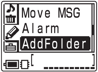 Sony - ICD-MX20 - Adding a folder - Step 2 Adding a folder - Step 2