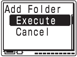 Sony - ICD-MX20 - Adding a folder - Step 3 Adding a folder - Step 3