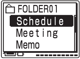 Sony - ICD-MX20 - Changing a folder name - Step 3 Changing a folder name - Step 3