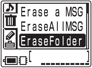 Sony - ICD-MX20 - Erasing a folder - Step 1 Erasing a folder - Step 1