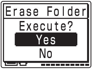Sony - ICD-MX20 - Erasing a folder - Step 3 Erasing a folder - Step 3