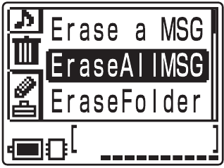 Sony - ICD-MX20 - Erasing all messages in a folder - Step 1 Erasing all messages in a folder - Step 1