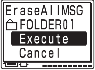 Sony - ICD-MX20 - Erasing all messages in a folder - Step 2 Erasing all messages in a folder - Step 2