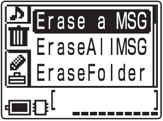 Sony - ICD-MX20 - Erasing messages one by one - Step 2 Erasing messages one by one - Step 2