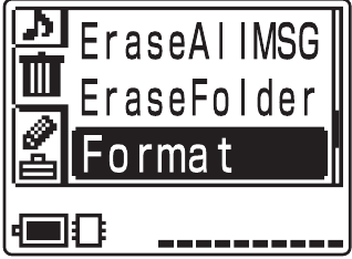 Sony - ICD-MX20 - Formatting the Memory - Step 1 Formatting the Memory - Step 1
