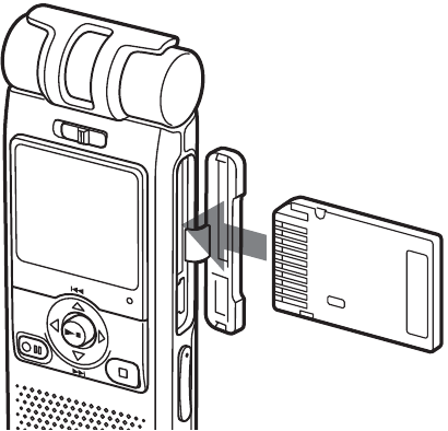 Sony - ICD-MX20 - Inserting the Inserting the