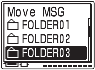 Sony - ICD-MX20 - Moving Messages to a Different Folder - Step 4 Moving Messages to a Different Folder - Step 4