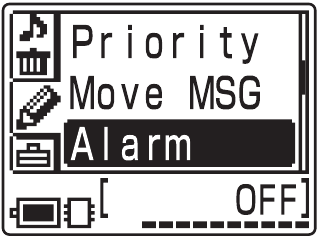 Sony - ICD-MX20 - Playing Back a Message at a Desired Time with an Alarm - Step 2 Playing Back a Message at a Desired Time with an Alarm - Step 2