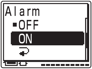 Sony - ICD-MX20 - Playing Back a Message at a Desired Time with an Alarm - Step 3 Playing Back a Message at a Desired Time with an Alarm - Step 3