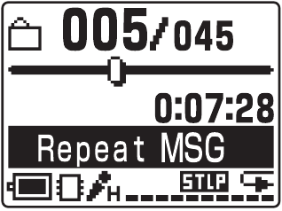 Sony - ICD-MX20 - Repeating a message - Setting up Repeating a message - Setting up