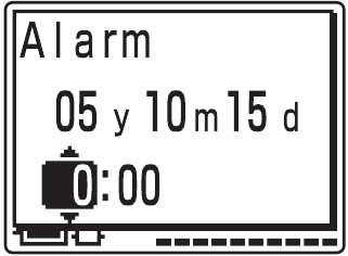 Sony - ICD-MX20 - Setting up the alarm time - Step 1 Setting up the alarm time - Step 1