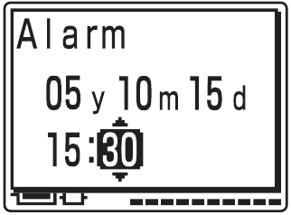 Sony - ICD-MX20 - Setting up the alarm time - Step 2 Setting up the alarm time - Step 2