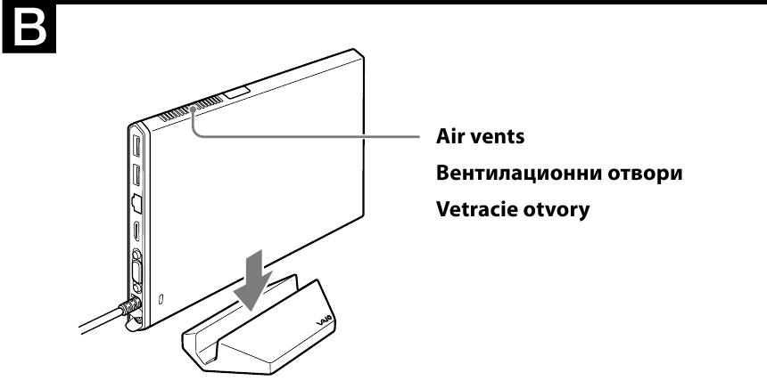 SONY - VGP-PRZ20 Series - To use the supplied vertical stand To use the supplied vertical stand