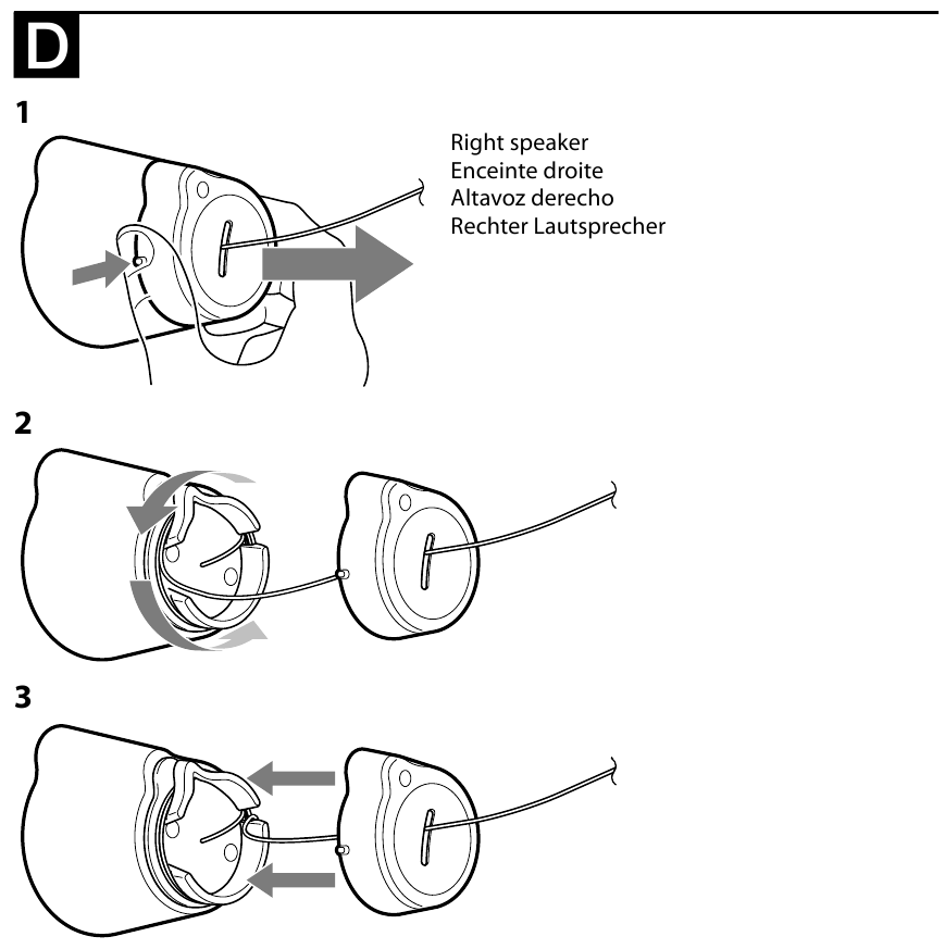 SONY - SRS-A300 - Adjusting the cord length - Step 1 Adjusting the cord length - Step 1