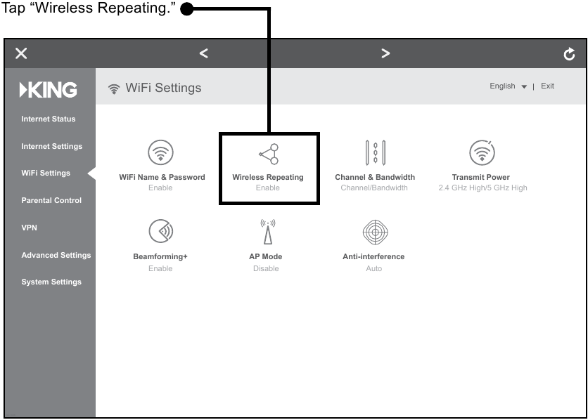 KING - WiFiMax KWM2000 - Standard Operation - Step 3 Standard Operation - Step 3
