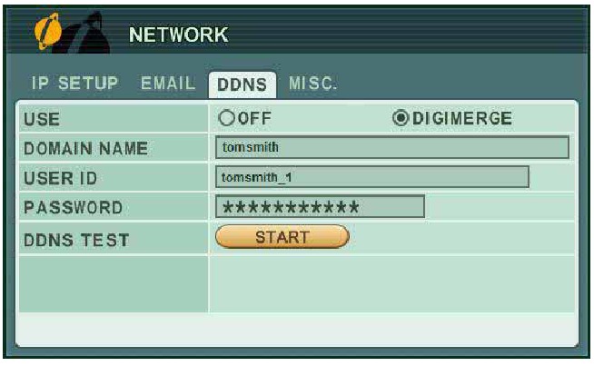 Digimerge - DH200+ Series - Enter DDNS Set-up on your DVR Enter DDNS Set-up on your DVR