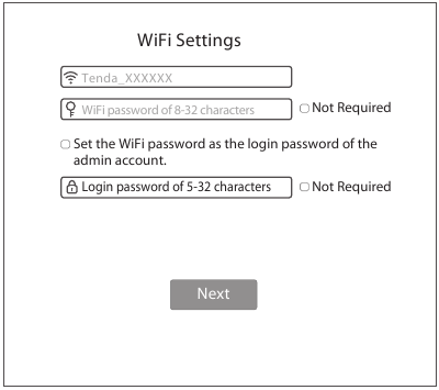 Tenda - AC19 - Set up the new router for internet access - Step 4 Set up the new router for internet access - Step 4