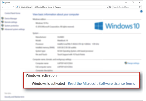 Huawei - MateBook 14 - Activating Windows Activating Windows