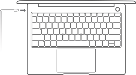 Huawei - MateBook 14 - Charging your computer Charging your computer