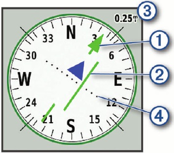 Garmin - ETREX 22X - Course Pointer - Indication Course Pointer - Indication