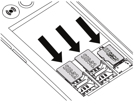 Doro - 7010 - Insert the SIM card Insert the SIM card