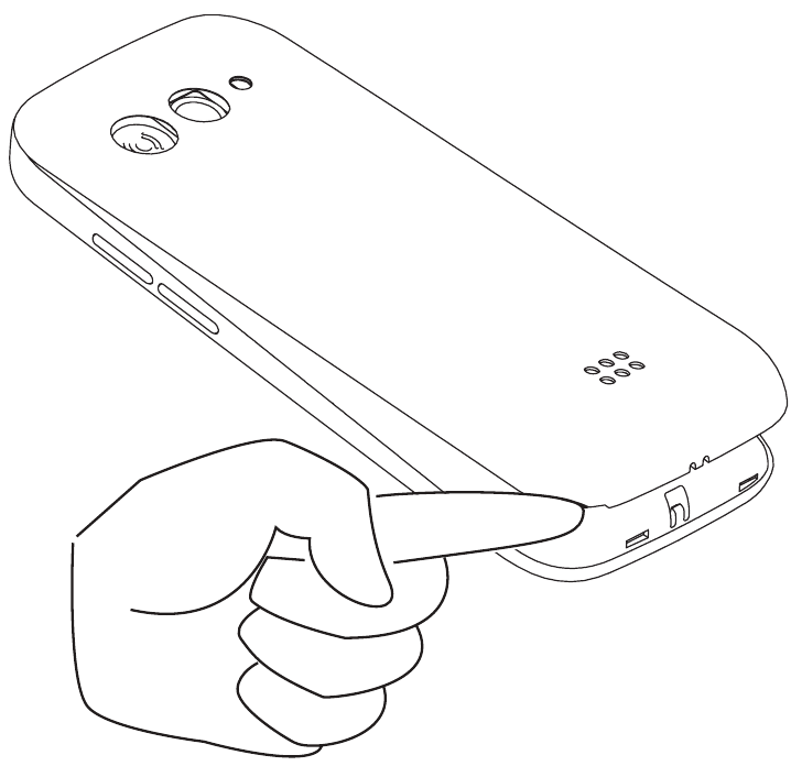 Doro - 7010 - Remove the battery cover Remove the battery cover