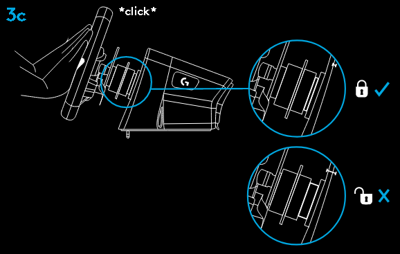 Logitech - PRO RACING WHEEL - ATTACHING WHEEL RIM - Step 2 ATTACHING WHEEL RIM - Step 2