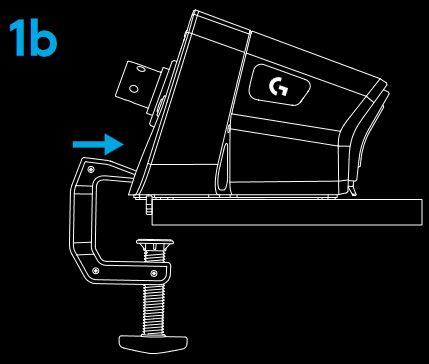 Logitech - PRO RACING WHEEL - INSTALLATION - DESK- Step 2 INSTALLATION - DESK- Step 2