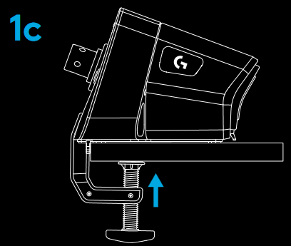 Logitech - PRO RACING WHEEL - INSTALLATION - DESK- Step 3 INSTALLATION - DESK- Step 3