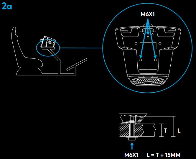 Logitech - PRO RACING WHEEL - INSTALLATION - RACING SEAT - Step 1 INSTALLATION - RACING SEAT - Step 1