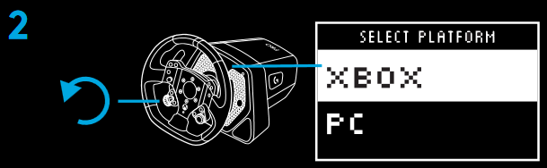 Logitech - PRO RACING WHEEL - POWER ON - Step 1 POWER ON - Step 1