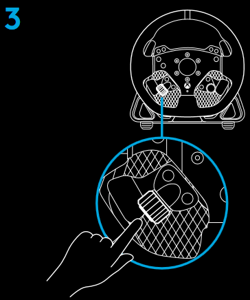 Logitech - PRO RACING WHEEL - POWER ON - Step 2 POWER ON - Step 2