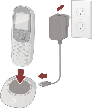 ooma - HD2 - Charge the Handset Charge the Handset