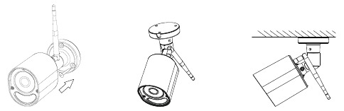 Motorola - FOCUS 72 - Fixing the Camera unit to the wall or ceiling Fixing the Camera unit to the wall or ceiling