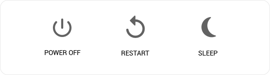 Denver - PFF-1017 - Power menu Power menu