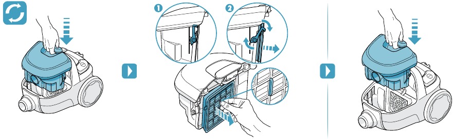 Electrolux - CompactGo Cyclonic - Care and Cleaning - Step 3 Care and Cleaning - Step 3