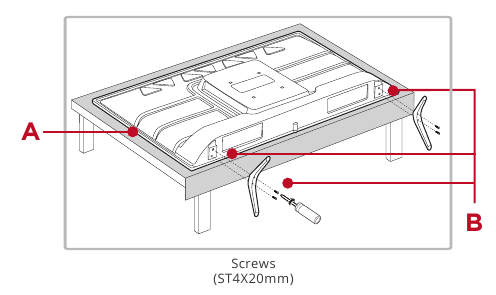 TCL - 32S331 - Set up your TV - To use the stand Set up your TV - To use the stand