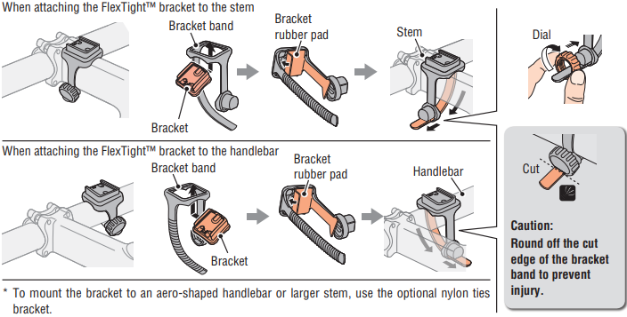 Cateye - MICRO Wireless - Install the unit on your bicycle - Step 1 Install the unit on your bicycle - Step 1