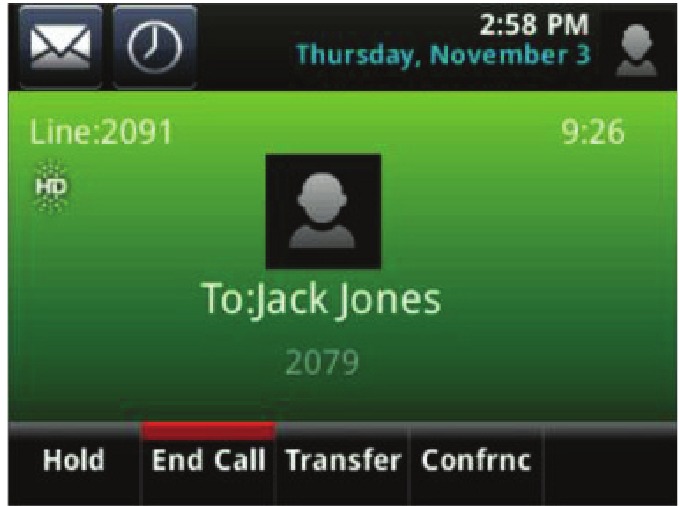 Polycom - VVX 500 - Active Call View Active Call View