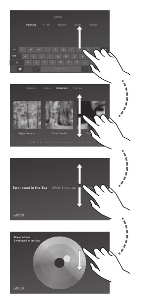 Bang & Olufsen - BeoSound Moment - Adding the track to your favourites in the MoodWheel - Step 1 Adding the track to your favourites in the MoodWheel - Step 1