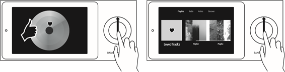 Bang & Olufsen - BeoSound Moment - Using the wheel for choosing a track Using the wheel for choosing a track