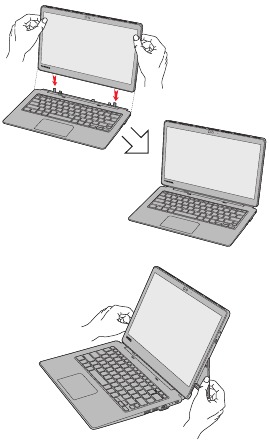 Toshiba - PORTEGE X30T-E - Docking the tablet computer Docking the tablet computer