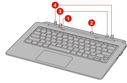 Toshiba - PORTEGE X30T-E - TOSHIBA Keyboard Dock Front view TOSHIBA Keyboard Dock Front view