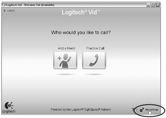 Logitech - Webcam C250 - Accessing account settings Accessing account settings