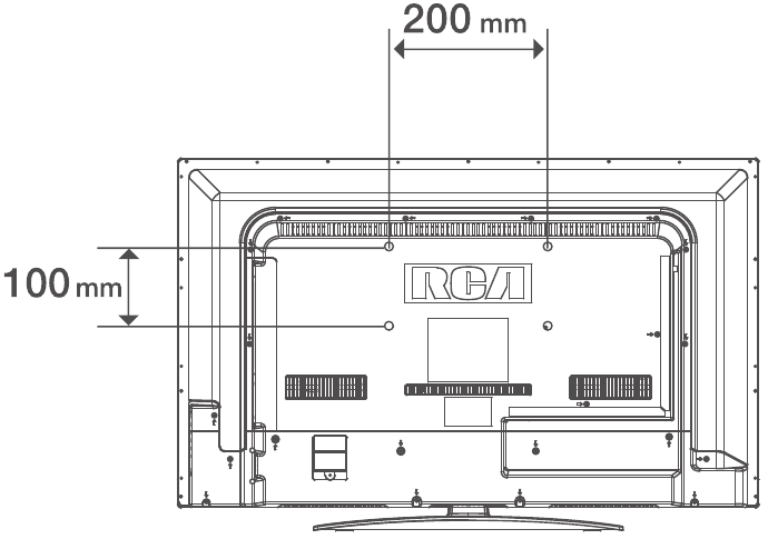 RCA - LED32G30RQD - Wall Mounting Unit Specification Wall Mounting Unit Specification