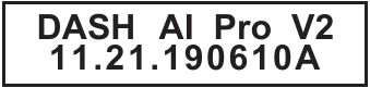 Dash - AI Pro V2 - Operation - Updating the firmware Operation - Updating the firmware