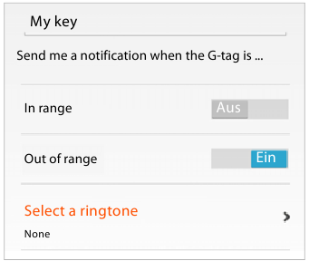Gigaset - G-tag - Setting notifications Setting notifications