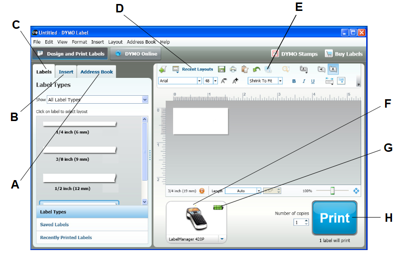 Dymo - 420P - About the DYMO Label™ v.8 Software About the DYMO Label™ v.8 Software