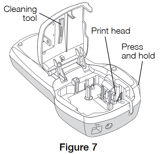 Dymo - 420P - To clean the cutter blade To clean the cutter blade